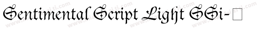 Sentimental Script Light SSi字体转换